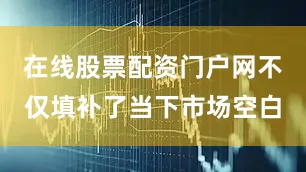 在线股票配资门户网不仅填补了当下市场空白
